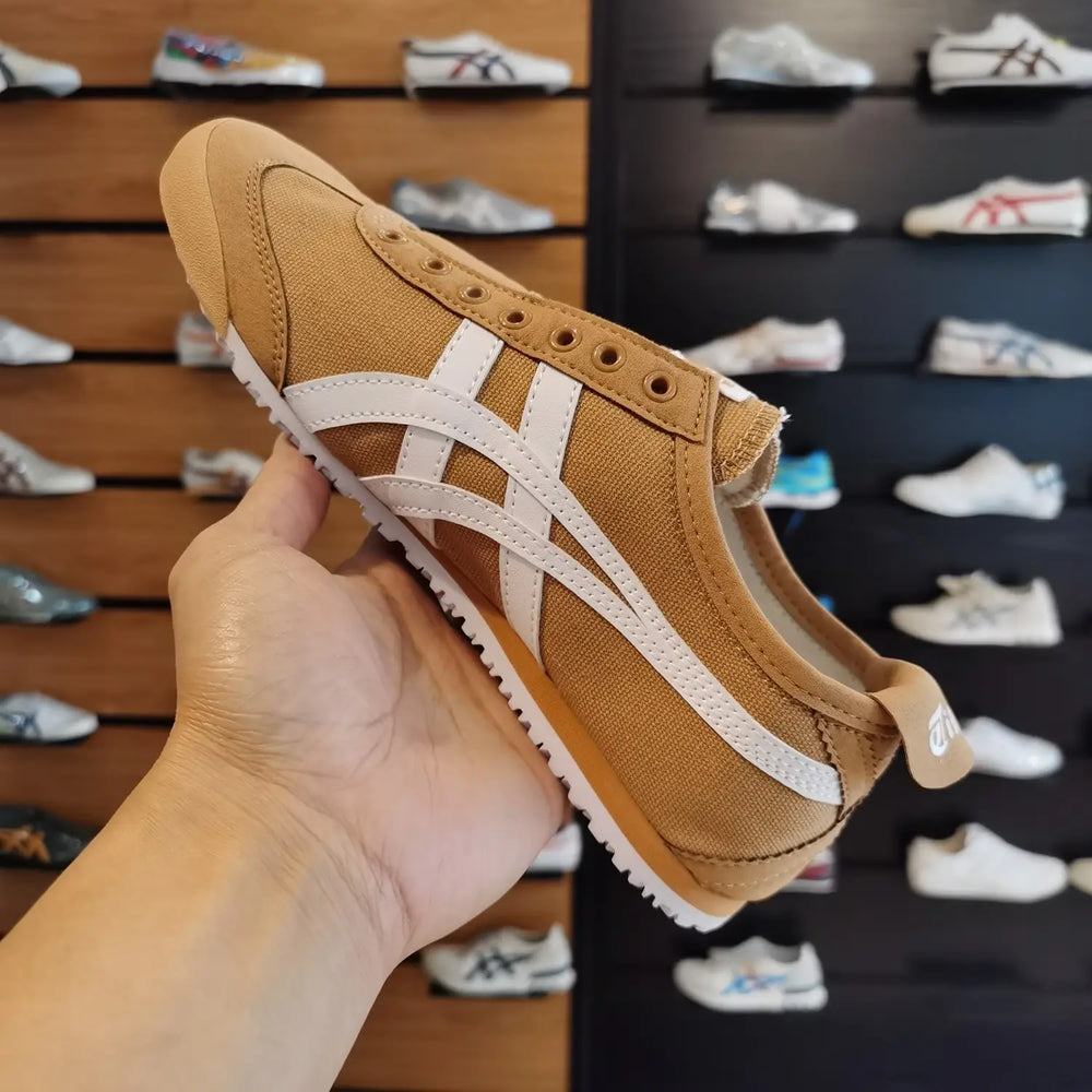 Onitsuka Tiger Mexico 66 Slip On Tan White Desert White Sneakers D-2040