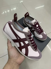 Onitsuka Tiger Mexico 66 Beige Burgundy Mens 7A Premium Sneakers (D-2038)