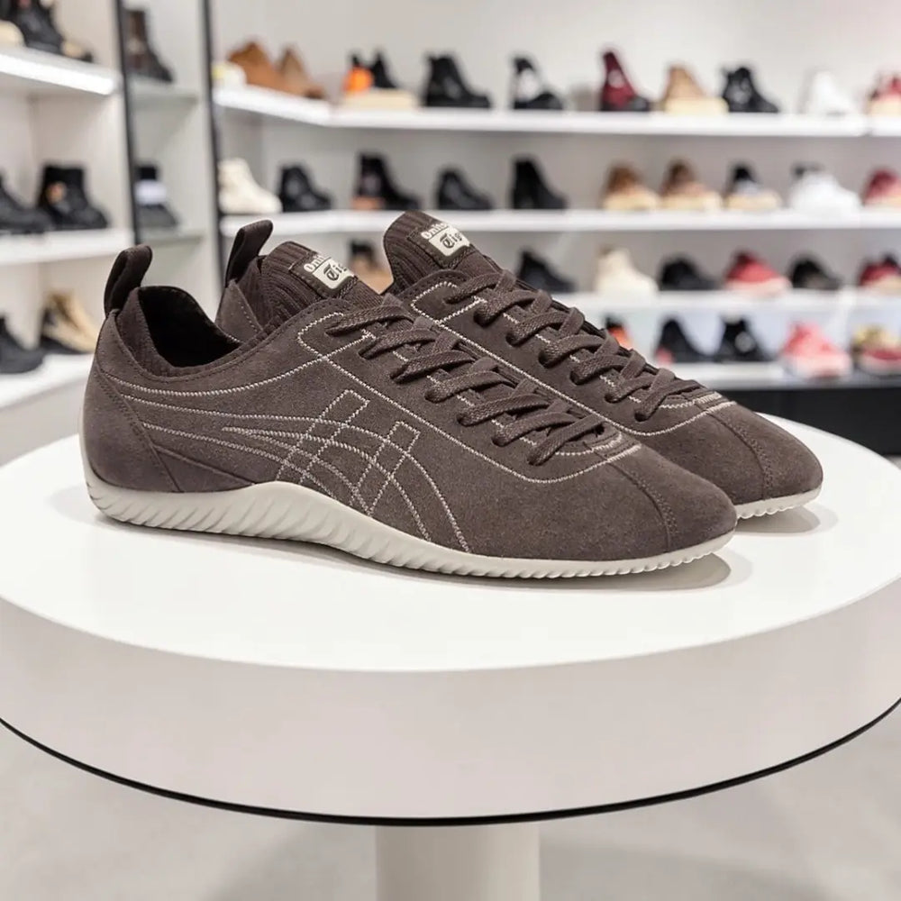 Onitsuka Tiger Sclaw Low Licorice Brown Mens 7A Premium Sneakers (D-2027)