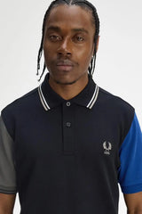 Fredperry Navy Blue Embroidery Logo Premium Polo T-Shirt