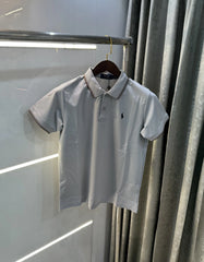 Ralph Lauren Grey Embroidery Logo Premium Polo T-shirt With Box Packing