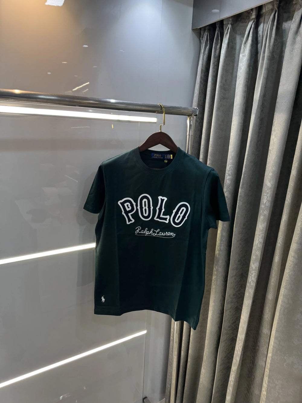 Ralph Lauren Bottle Green Logo Work Premium T-Shirt