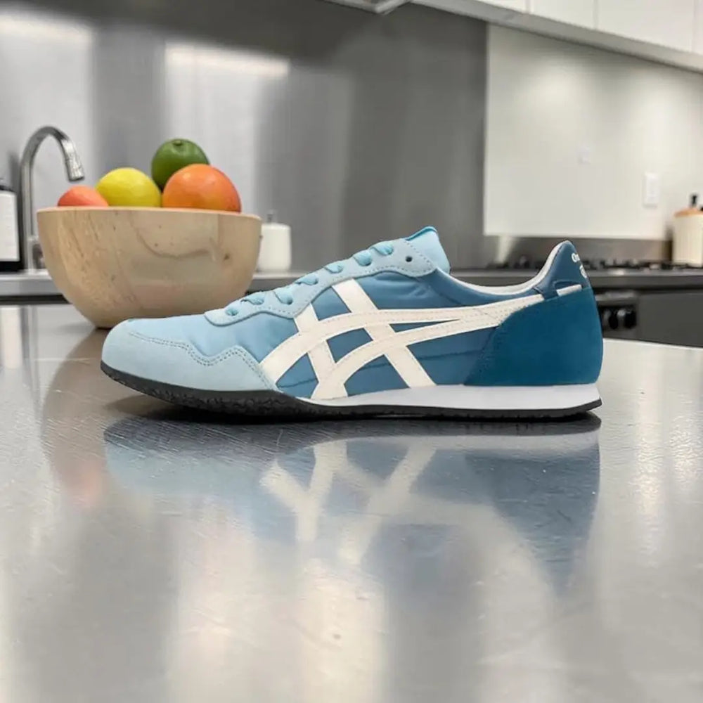 Onitsuk_a Tiger Serrano Arctic Sky White Peach Mens 7A Premium Sneakers D-2019