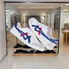 Onitsuka Tiger Tokuten Slip-On White Blue Red Mens 7A Premium D-1654 P-1