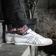 onitsuk_a Tiger Mexico 66 Birch Midnight Blue Mens 7A First Leather (D-1665 P-1)