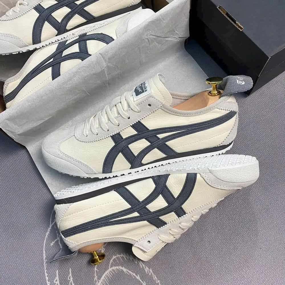 Onitsuk_a Tiger Mexico 66 Beige Navy Mens 7A Premium Sneakers D-1763