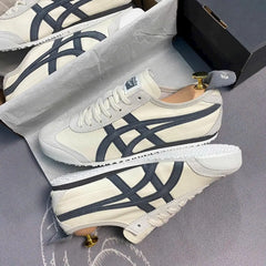 Onitsuk_a Tiger Mexico 66 Beige Navy Mens 7A Premium Sneakers D-1763