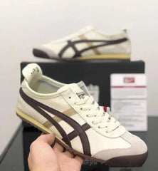 Onitsuk_a Tiger Mexico 66 Beige Brown Gold Mens 7A Premium Sneakers (D-1782)