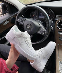 Nik_e Air Force 1 Low Triple White Girls Premium Leather Full Accessories D-321