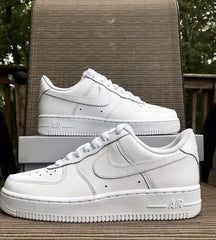 Nik_e Air Force 1 Low Triple White Premium Leather Full Accessories D-1830