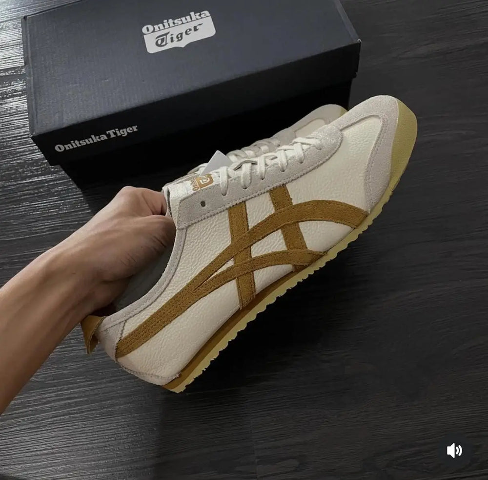 Onitsuk_a Tiger Mexico 66 VIN White Brown Mens 7A Premium First Copy D-1833