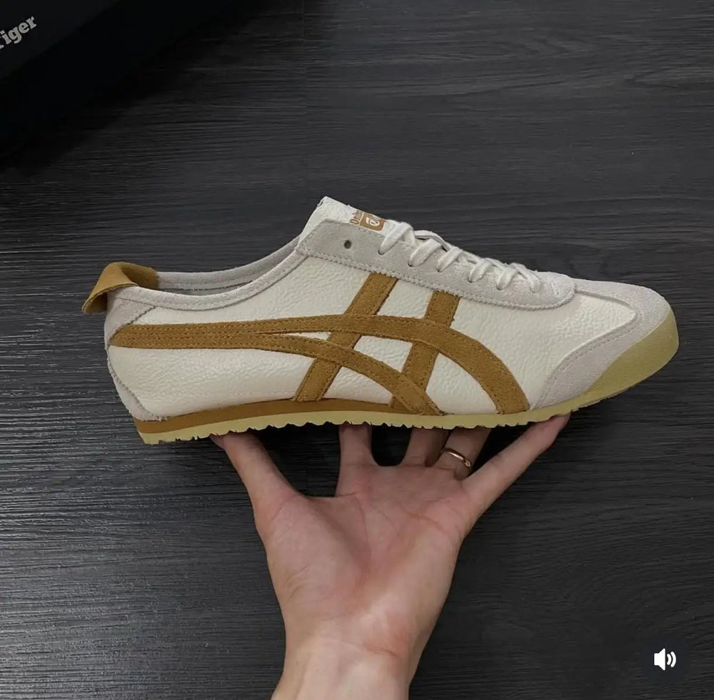 Onitsuk_a Tiger Mexico 66 VIN White Brown Mens 7A Premium First Copy D-1833