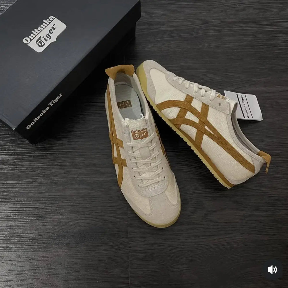 Onitsuk_a Tiger Mexico 66 VIN White Brown Mens 7A Premium First Copy D-1833