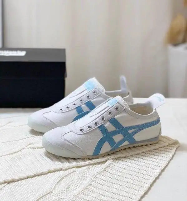 Onitsuk_a Tiger Mexico 66 Slip-On Light Blue White Girls 7A Premium (D-1747)