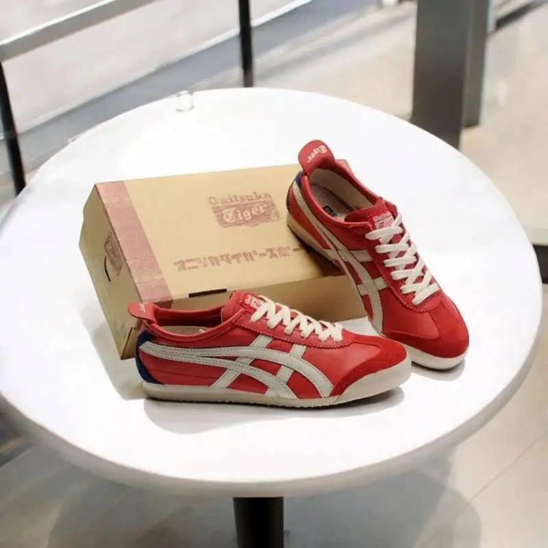 Onitsuk_a Tiger Mexico 66 Red Beige Blue 7A Premium First Copy (D-1834)