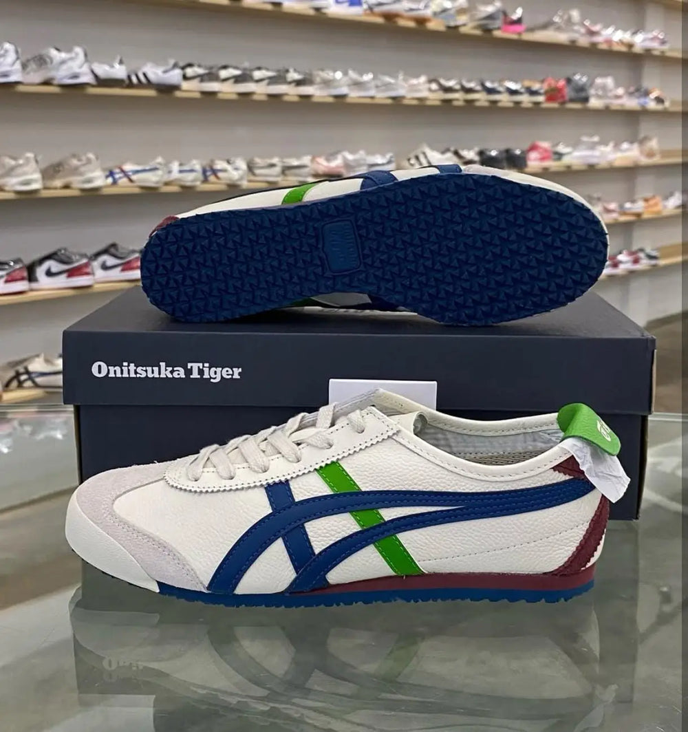 Onitsuk_a Tiger Mexico 66 Blue Green White Girls 7A Premium First Copy D-1836