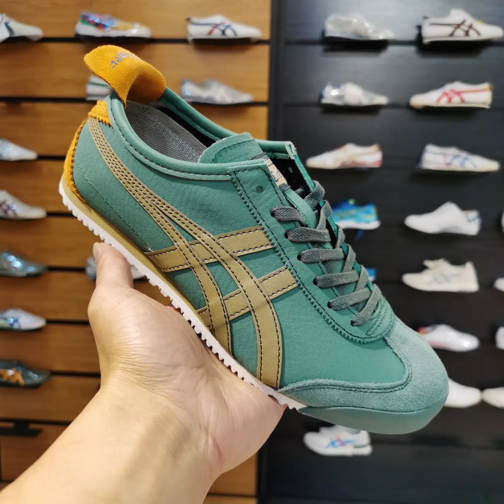 Onitsuk_a Tiger Mexico 66 Green Safari Khaki Mens 7A Premium Quality D-2012