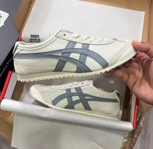 Onitsuka Tiger Mexico 66 Beige Grey for Girls 7A Premium Quality D-2014