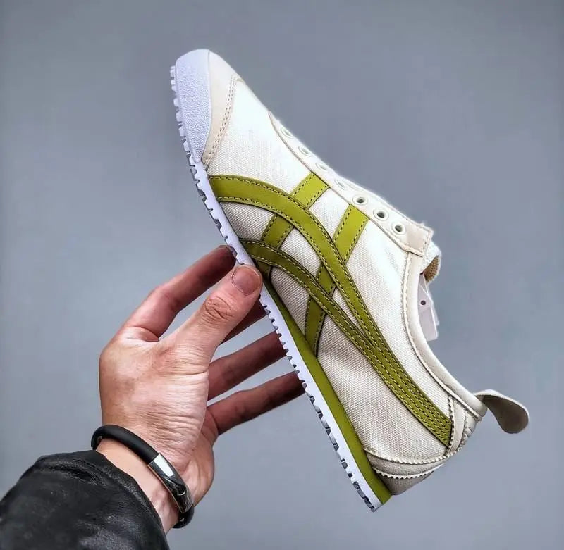Onitsuk_a Tiger Mexico 66 Canvas Slip-On - White Green Girls First Copy (D-1847)