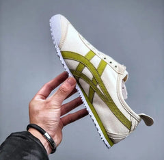 Onitsuk_a Tiger Mexico 66 Canvas Slip-On - White Green Girls First Copy (D-1847)
