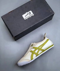 Onitsuk_a Tiger Mexico 66 Canvas Slip-On - White Green Girls First Copy (D-1847)