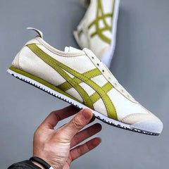 Onitsuk_a Tiger Mexico 66 Canvas Slip-On - White Green Girls First Copy (D-1847)