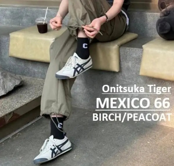 Onitsuka Tiger Mexico 66 Birch Peacoat for Girls 7A Premium Quality D-1999