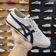Onitsuk_a Tiger Mexico 66 Slip-On Beige Navy Blue Girls Premium First Copy D-1860