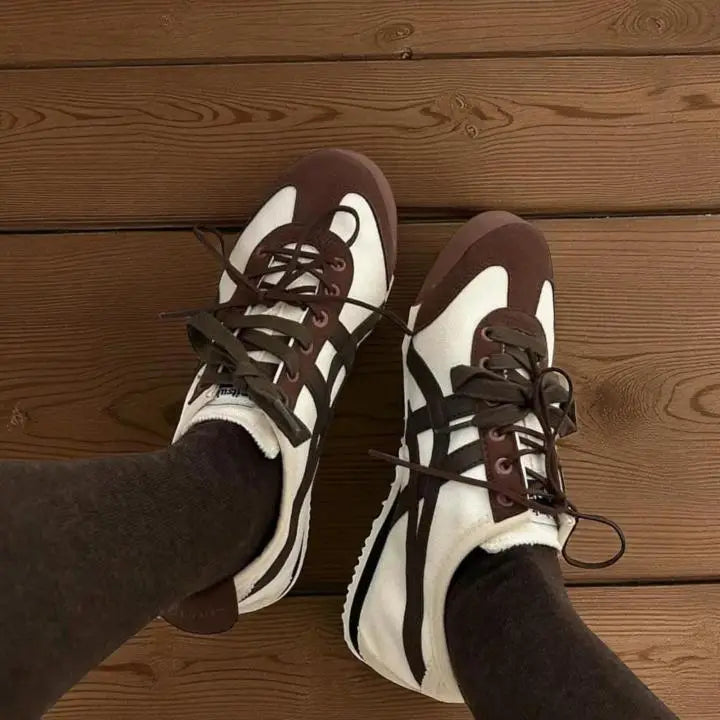 Onitsuk_a Tiger Mexico 66 WhiteCoffee Brown Mens Premium First Copy Sneakers D-1977
