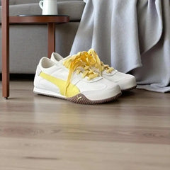 Pum_a Bella UT Canvas - WhiteYellow Girls Premium First Copy Sneakers D-1974