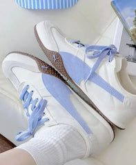 Pum_a Bella UT Canvas White Blue for Girls 7A Premium Quality D-1972