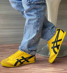 Onitsuk_a Tiger Mexico 66 Yellow Black Mens First Copy Iconic Sneakers D-1871