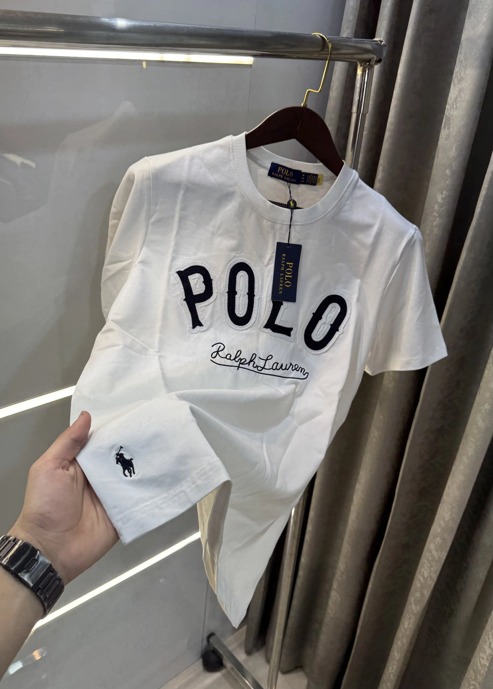 Ralph Lauren White Logo Work Premium T-Shirt