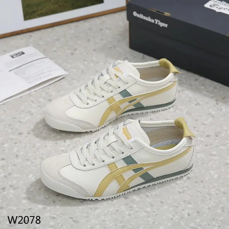 Onitsuk_a Tiger Mexico 66 whiteyellowgreen mens premium first copy D-1961