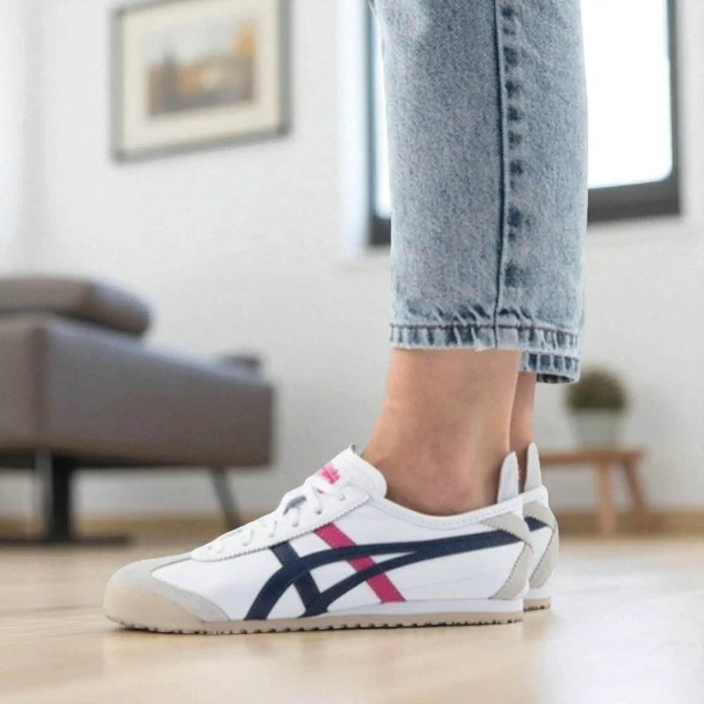 Onitsuk_a Tiger Mexico 66 WhiteBluePink Girls Premium First Copy Sneakers D-1959