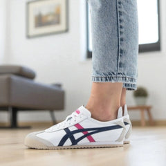 Onitsuk_a Tiger Mexico 66 WhiteBluePink Girls Premium First Copy Sneakers D-1959