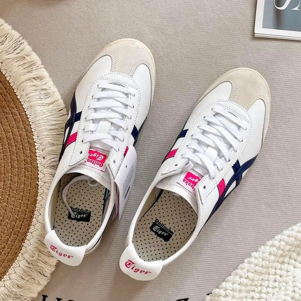 Onitsuk_a Tiger Mexico 66 WhiteBluePink Girls Premium First Copy Sneakers D-1959