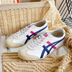 Onitsuk_a Tiger Mexico 66 WhiteBluePink Girls Premium First Copy Sneakers D-1959