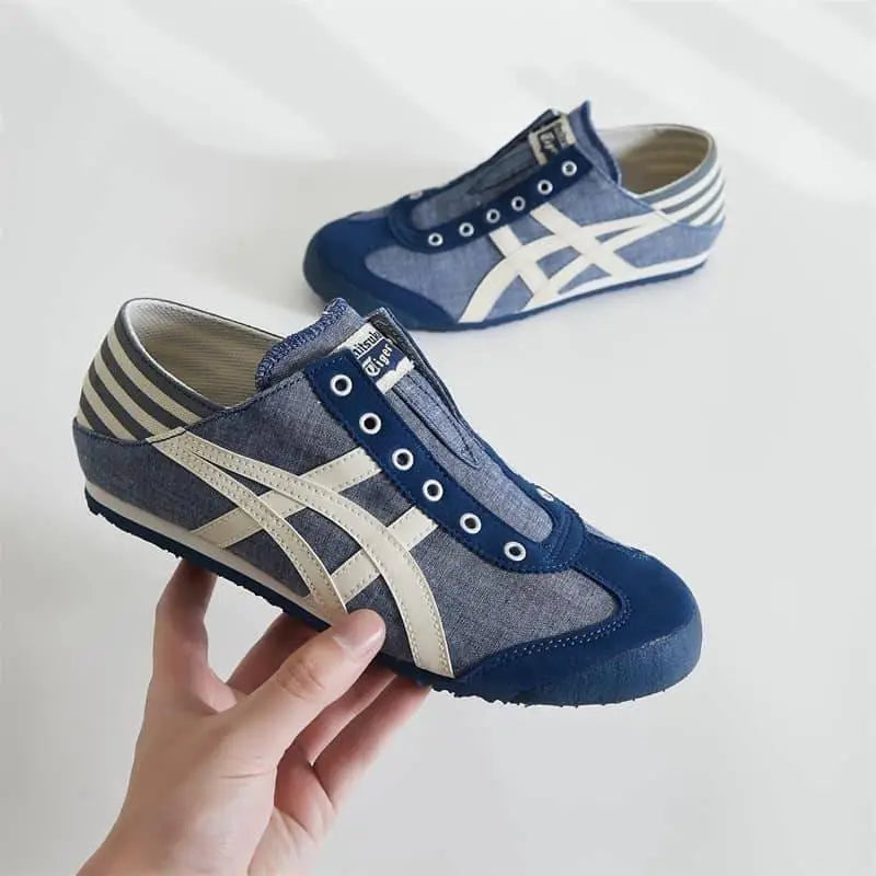 Onitsuk_a Tiger Mexico 66 Paraty Blue Mens Slip On First Copy Sneakers D-1955
