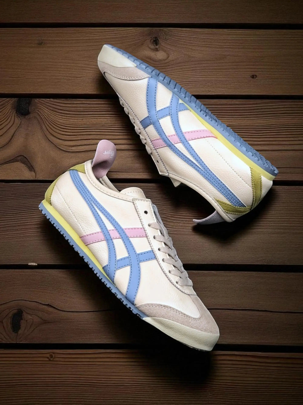 Onitsuk_a Tiger Mexico 66 WhiteBluePink Girls Premium First Copy Sneakers D-1953