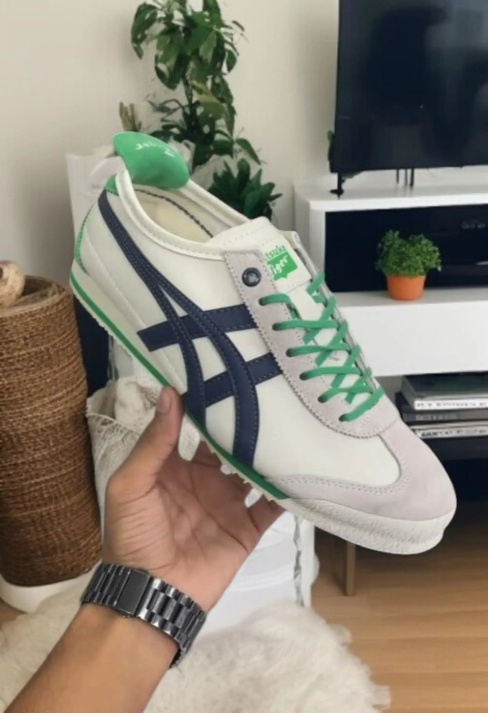 Onitsuk_a Tiger Mexico 66 SD Birch Peacoat Green 7A Premium Sneakers D-1939
