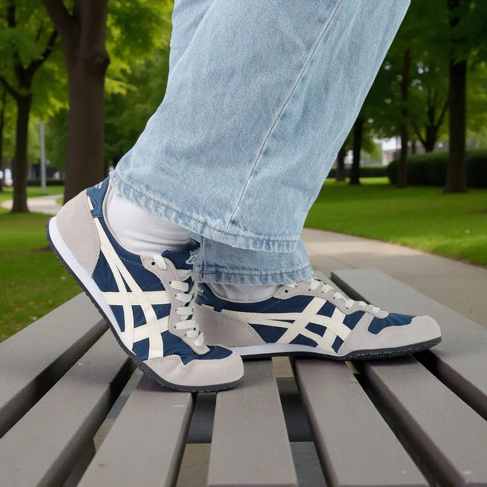 Onitsuka Tiger Serrano Blue Grey White Sneakers For Mens