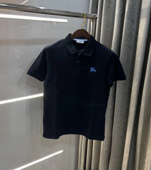 Burberr y Navy Blue Embroidery Logo Premium Classic Polo T-Shirt