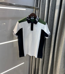 Burberr y White Embroidery Logo Premium Classic Polo T-Shirt