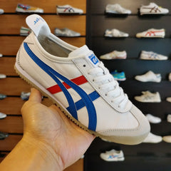 Onitsuka Tiger Sneakers Mexico 66 White Blue Red Sneakers for Men D-1777
