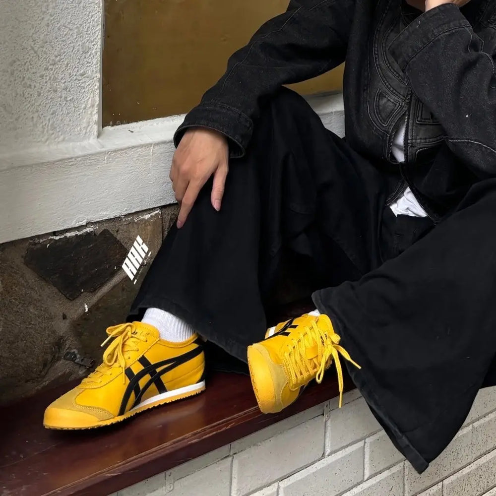 Onitsuk_a Tiger Mexico 66 - YellowBlack Girls Premium First Copy Sneakers D-1915