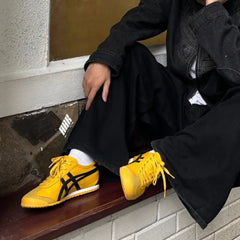 Onitsuk_a Tiger Mexico 66 - YellowBlack Girls Premium First Copy Sneakers D-1915