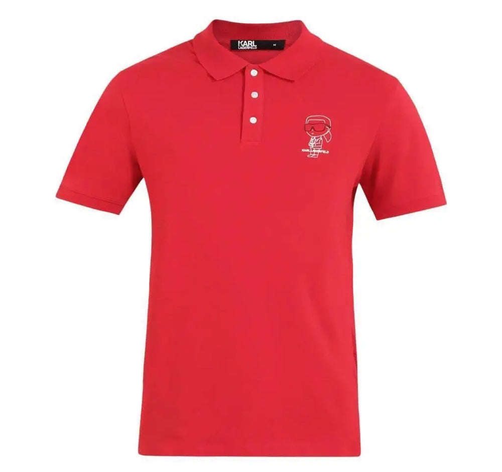 Karl Lagerfled Red Imported Polo T-Shirt