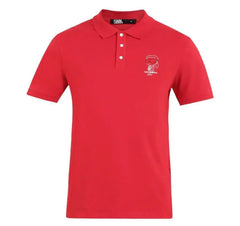 Karl Lagerfled Red Imported Polo T-Shirt