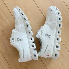 On Cloud Running 5 All White Shoes